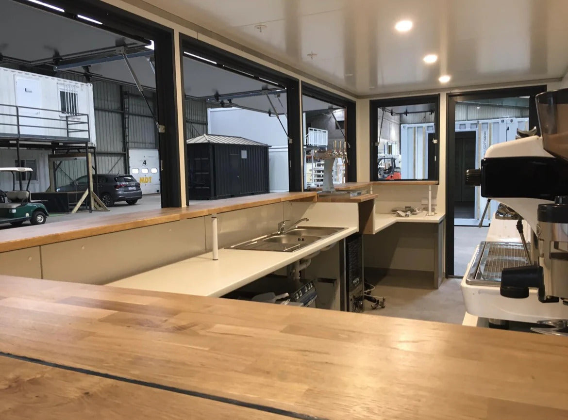 Bar-conteneur de 6 mètres – Cuisine mobile professionnelle clé en main Ma boutique