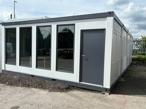 Bureau modulaire préfabriqué 4 modules en acier anthracite
